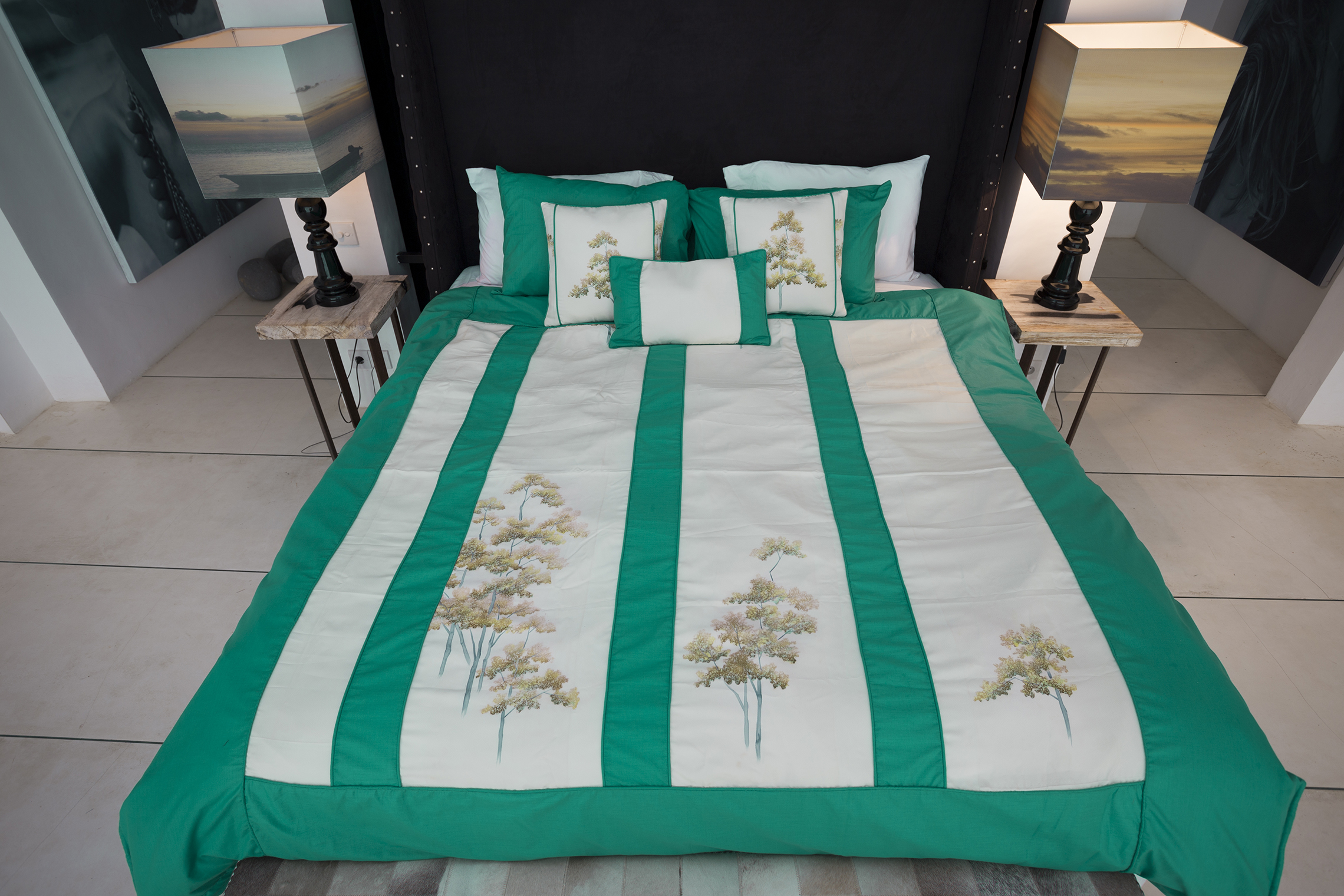 Japanese style bed cover Birch Forest